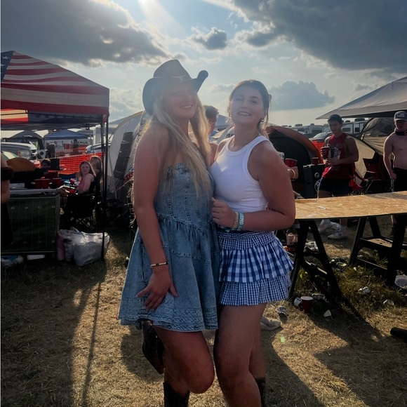 FREE PEOPLE Denim Blue Dress - Picture 4 of 4